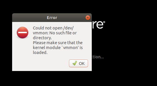could not open dev vmmon